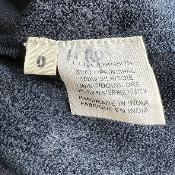 Ulla Johnson SALINAS Red & Blue Paisley 100% Silk 3/4 Sleeve Mini Dress Sz 0 - Picture 13 of 15